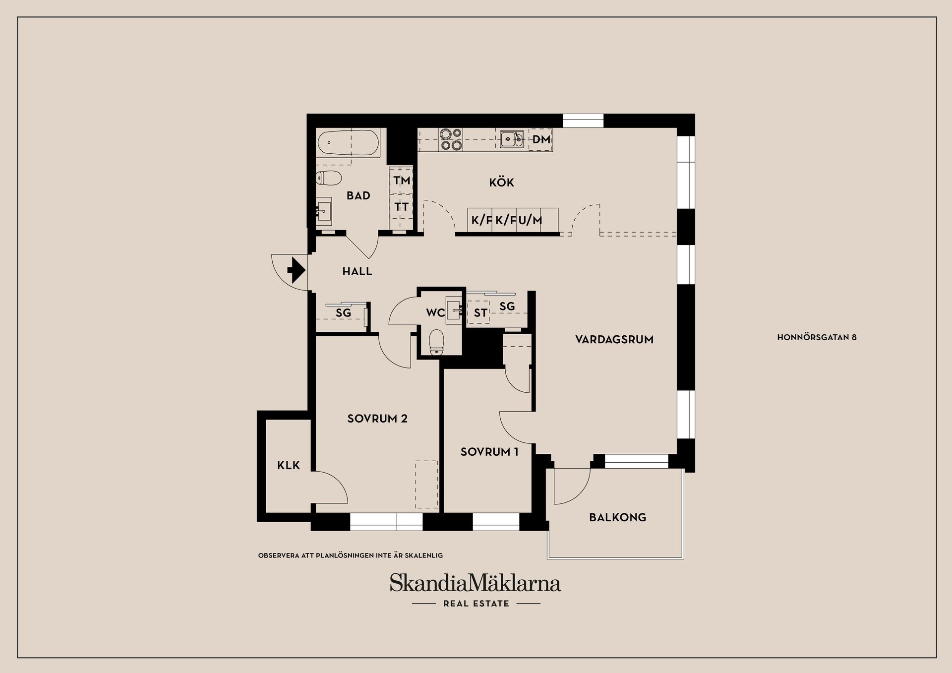 Bostadsrätt, Honnörsgatan 8, Södra Ekkällan, Linköping