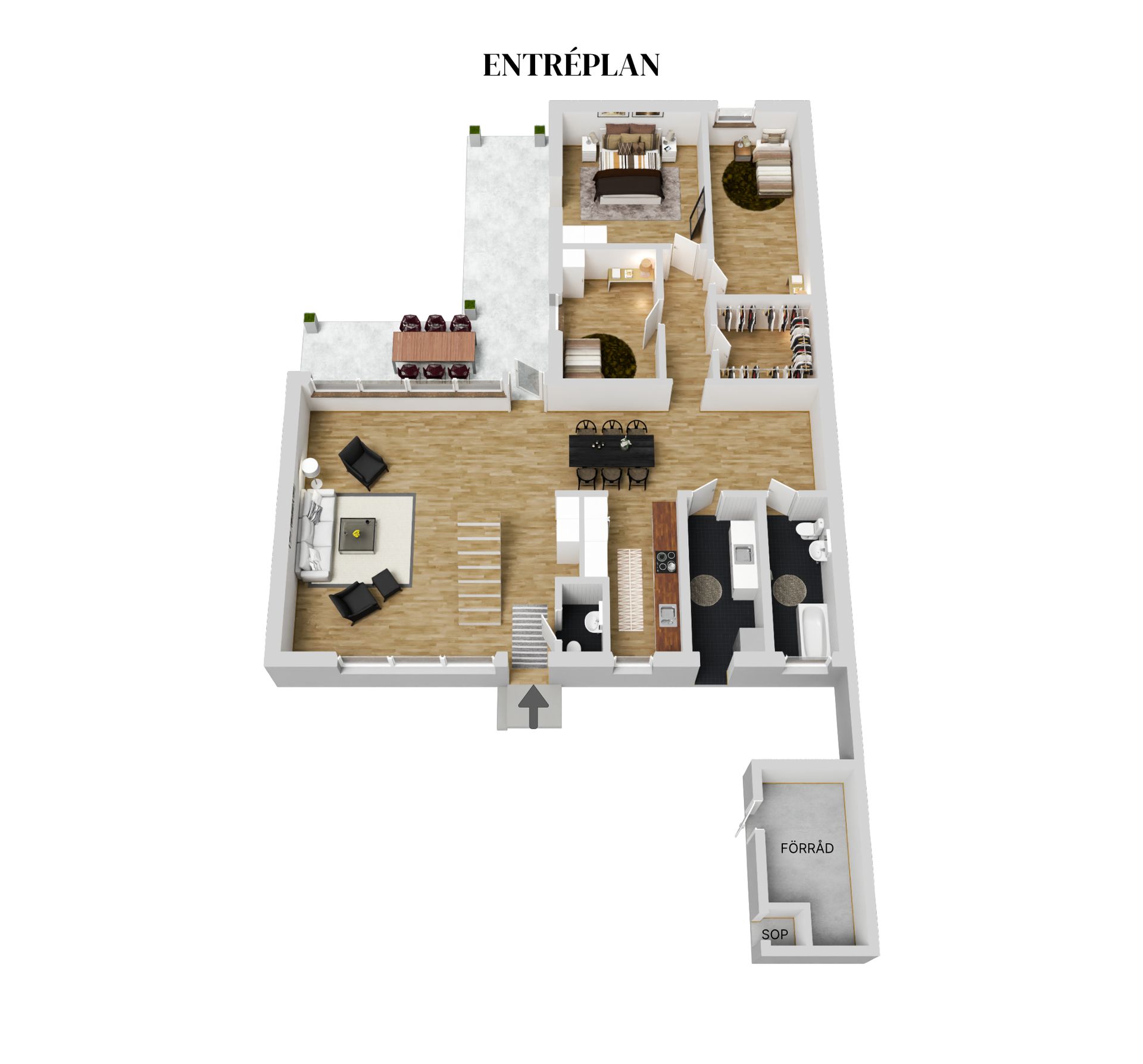 Villa, Radhus, Orrholmsvägen 23C, Källviken, Falun