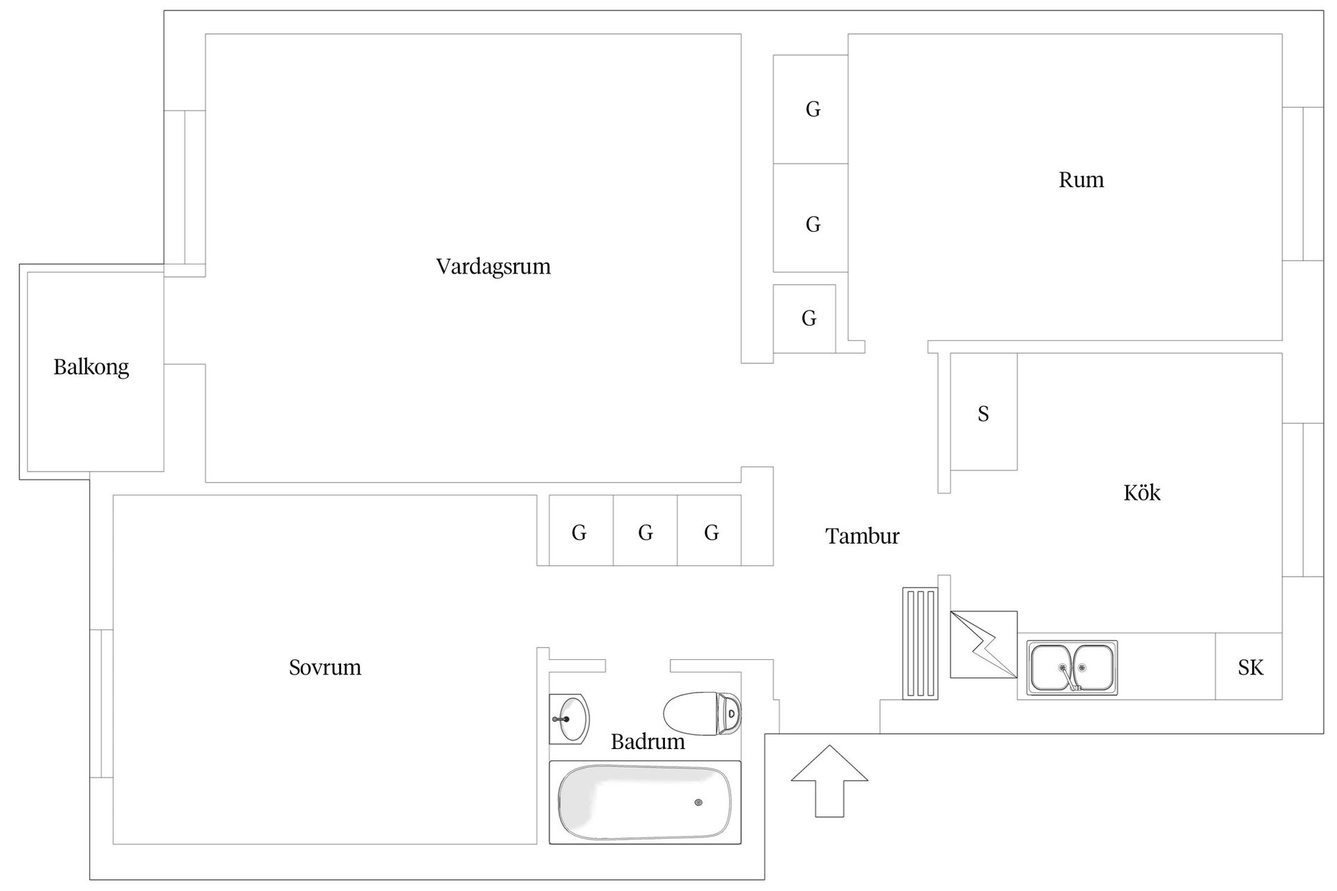 Bostadsrätt, Grafikvägen 8, Gullmarsplan - Årsta, Stockholm
