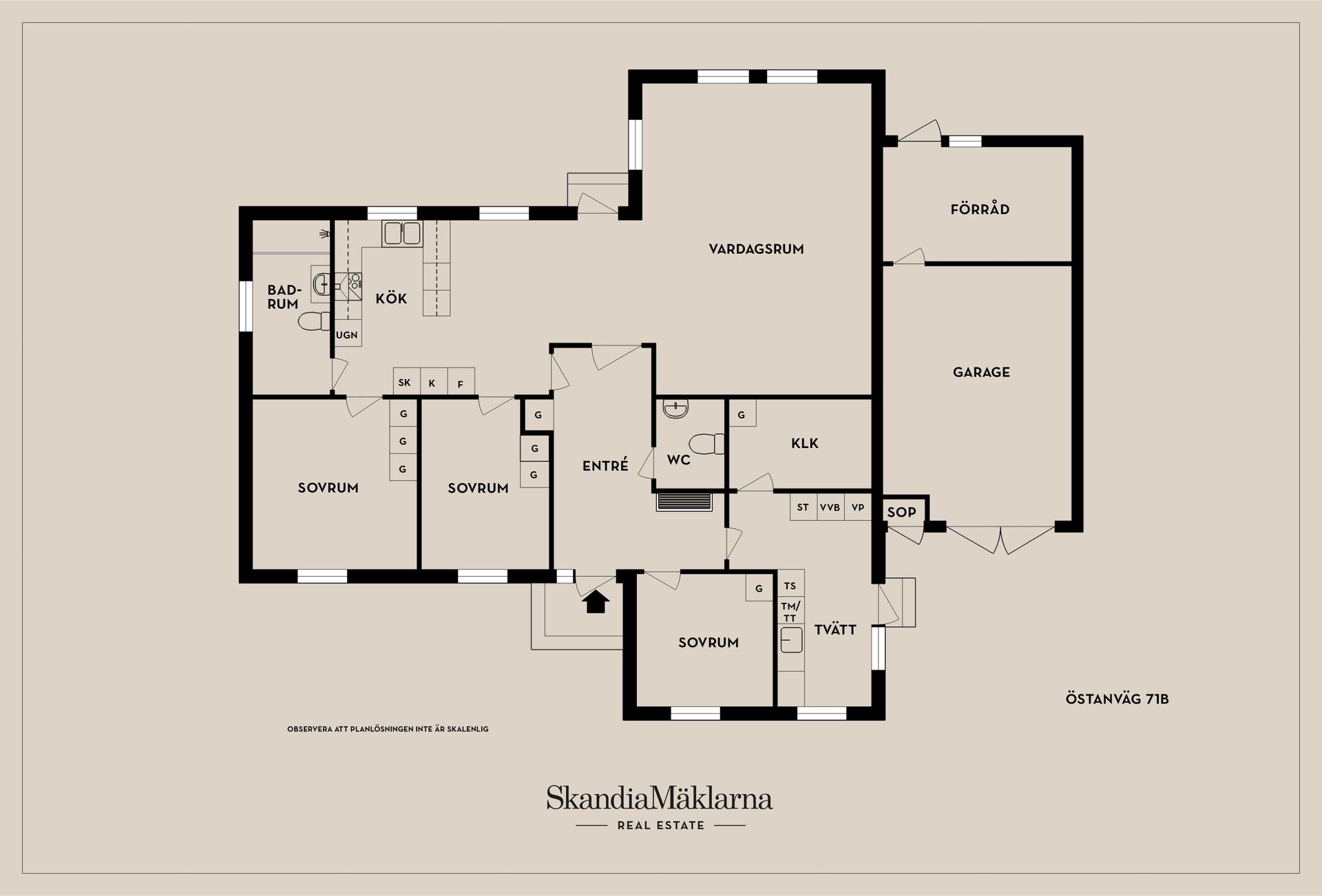 Villa, Östanväg 71B, Rosenvång, Malmö