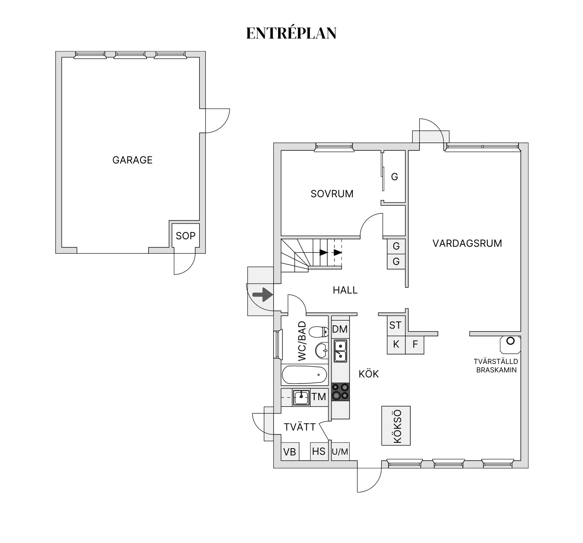 Villa, Radhus, Klövervägen 4, Viksjö, Järfälla