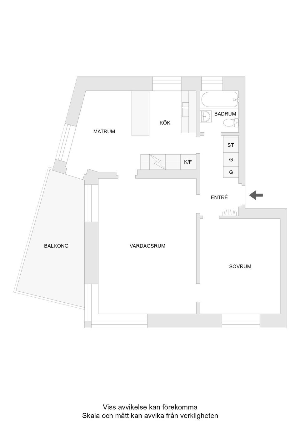 Bostadsrätt, Sankt Johannesgatan 3B, Enköping