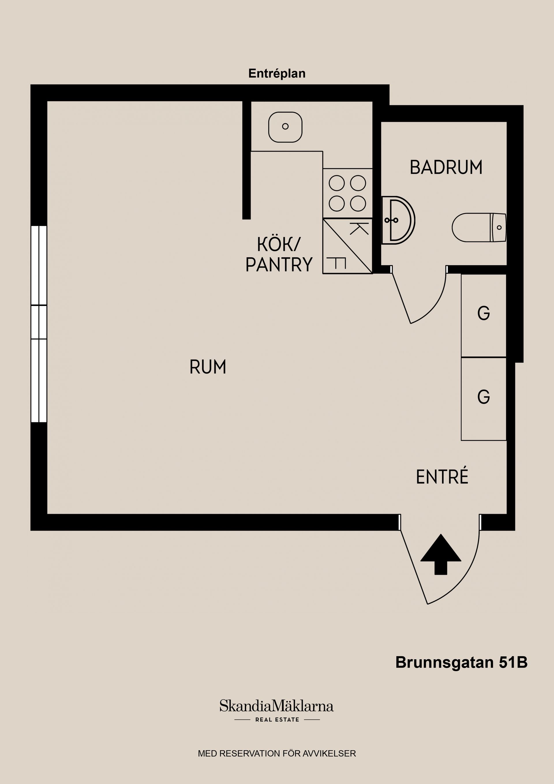 Bostadsrätt, Brunnsgatan 51B, Söder, Gävle