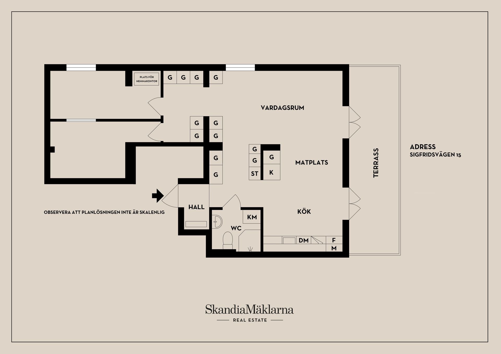 Bostadsrätt, Sigfridsvägen 15, Aspudden, Stockholm