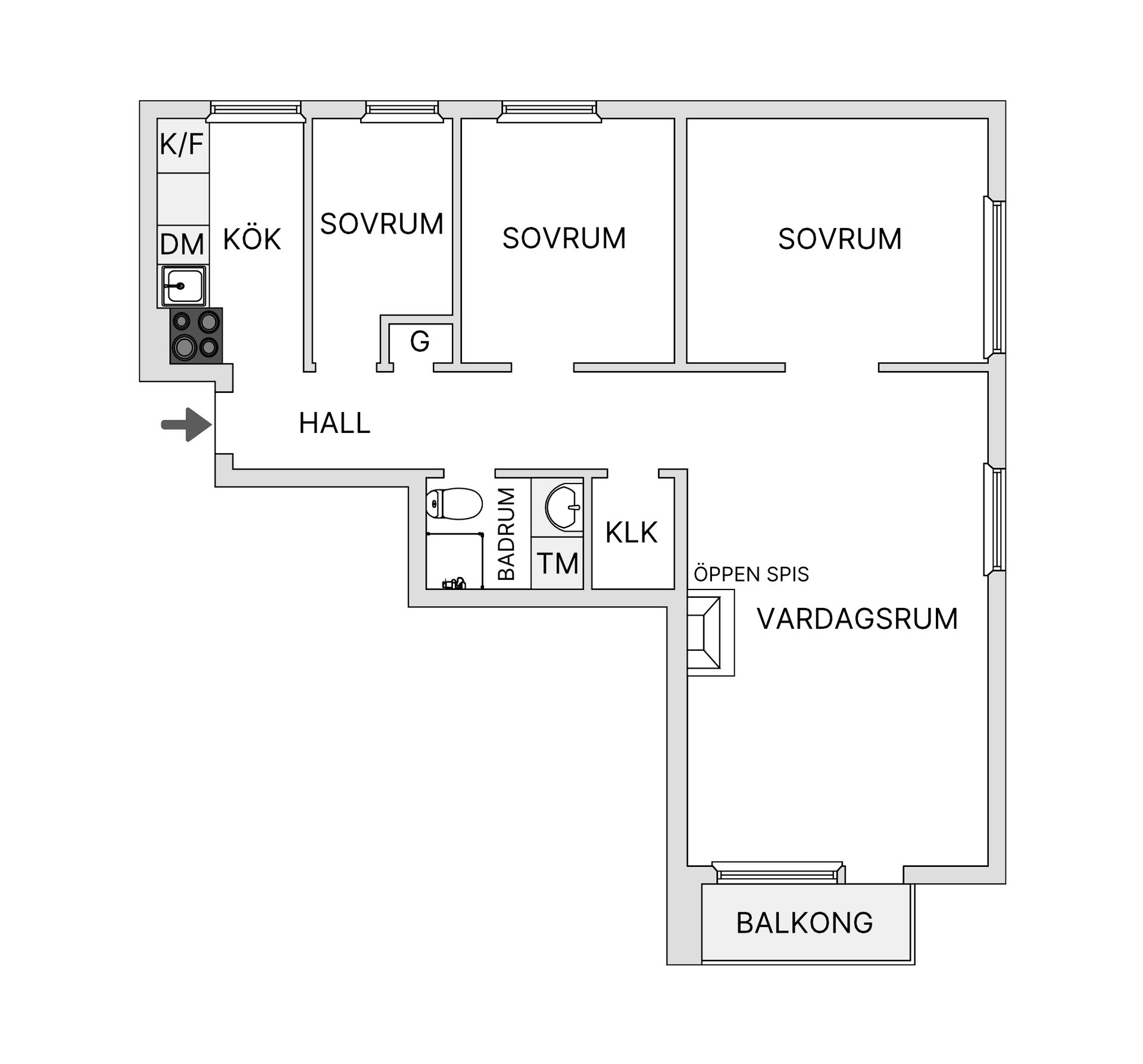 Bostadsrätt, Ingelstadsgatan 4, Slottsstaden, Malmö