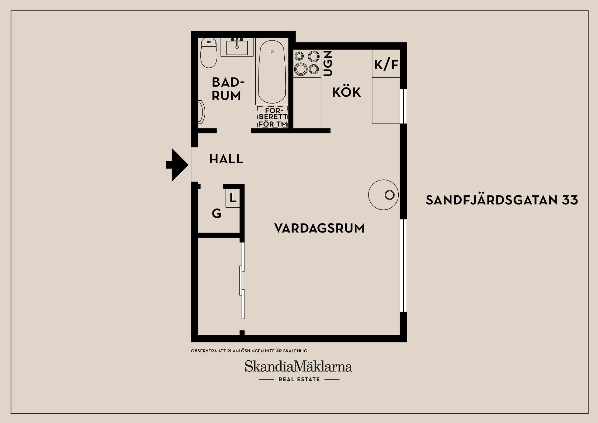 Bostadsrätt, Sandfjärdsgatan 33, Årsta, Stockholm