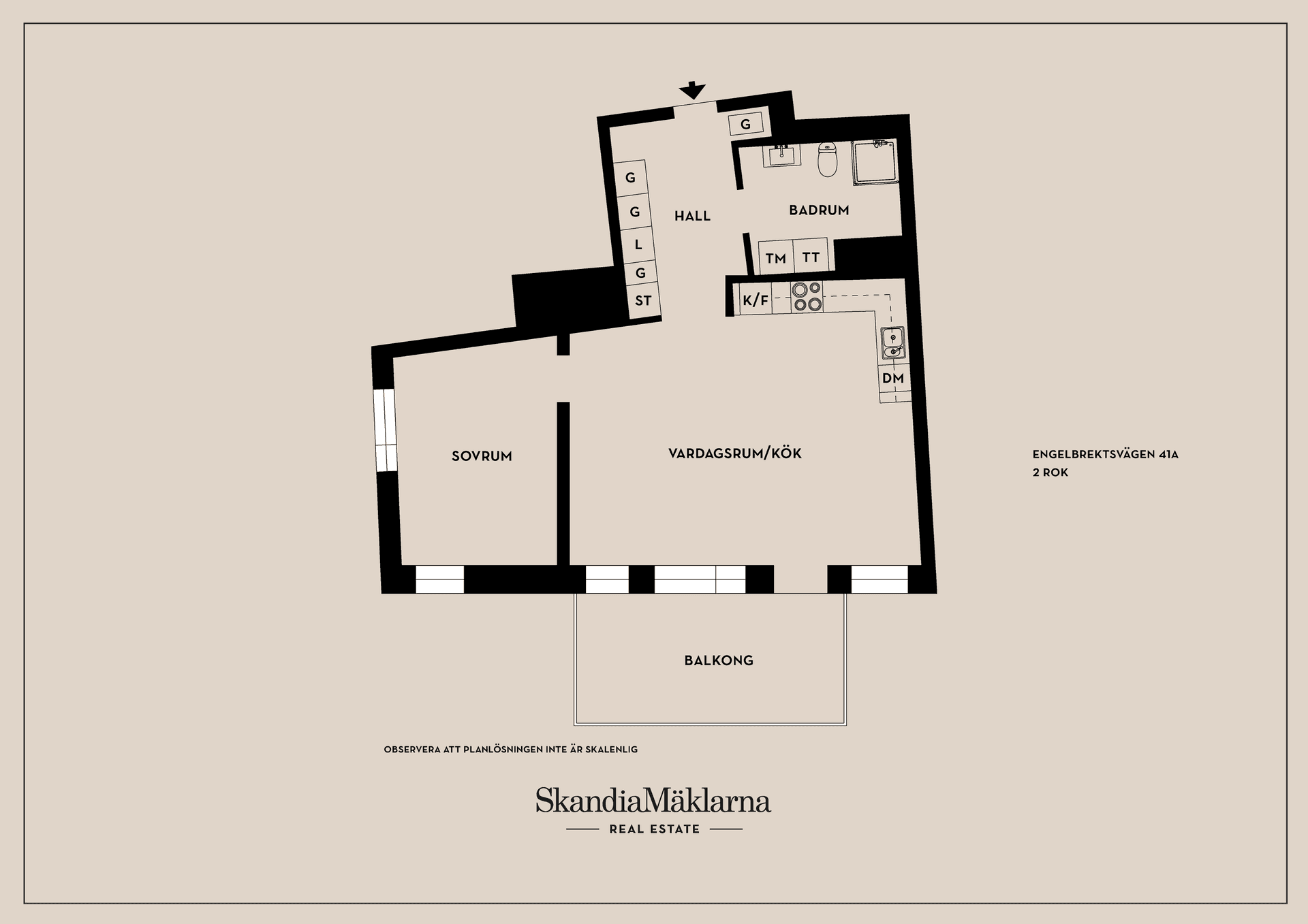 Bostadsrätt, Engelbrektsvägen 41A, våning 8 av 8, Jakobsberg, Järfälla