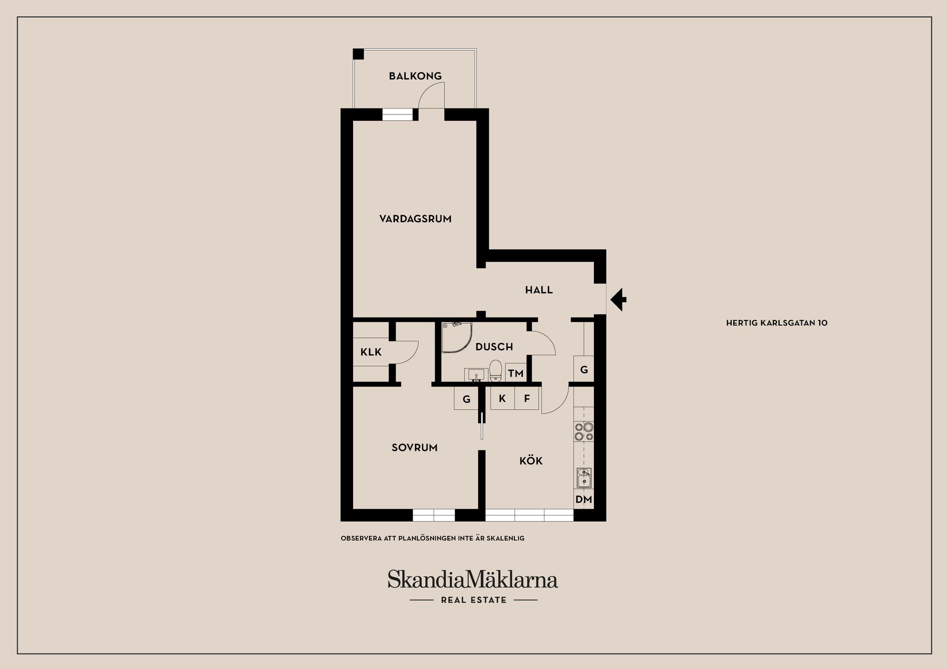 Bostadsrätt, Hertig Karlsgatan 10, Centralt/Vasastaden, Linköping