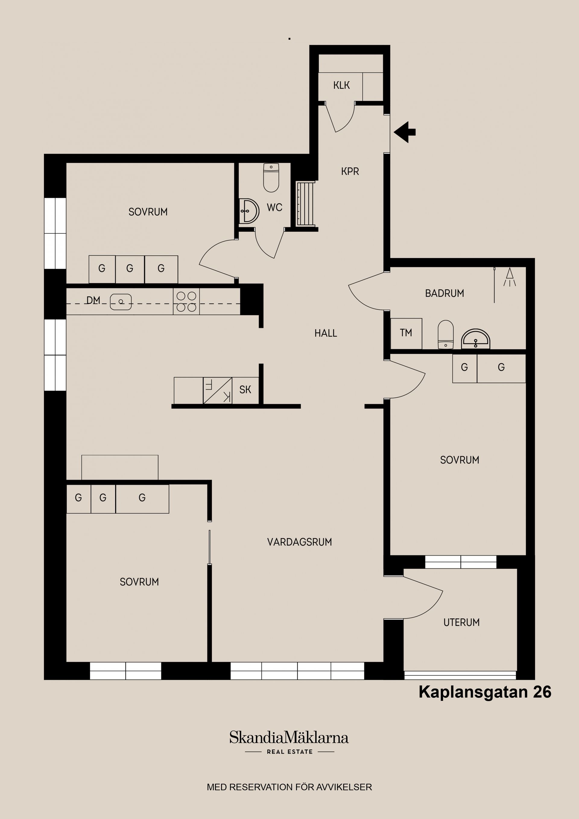 Bostadsrätt, Kaplansgatan 26, Centralt, Gävle