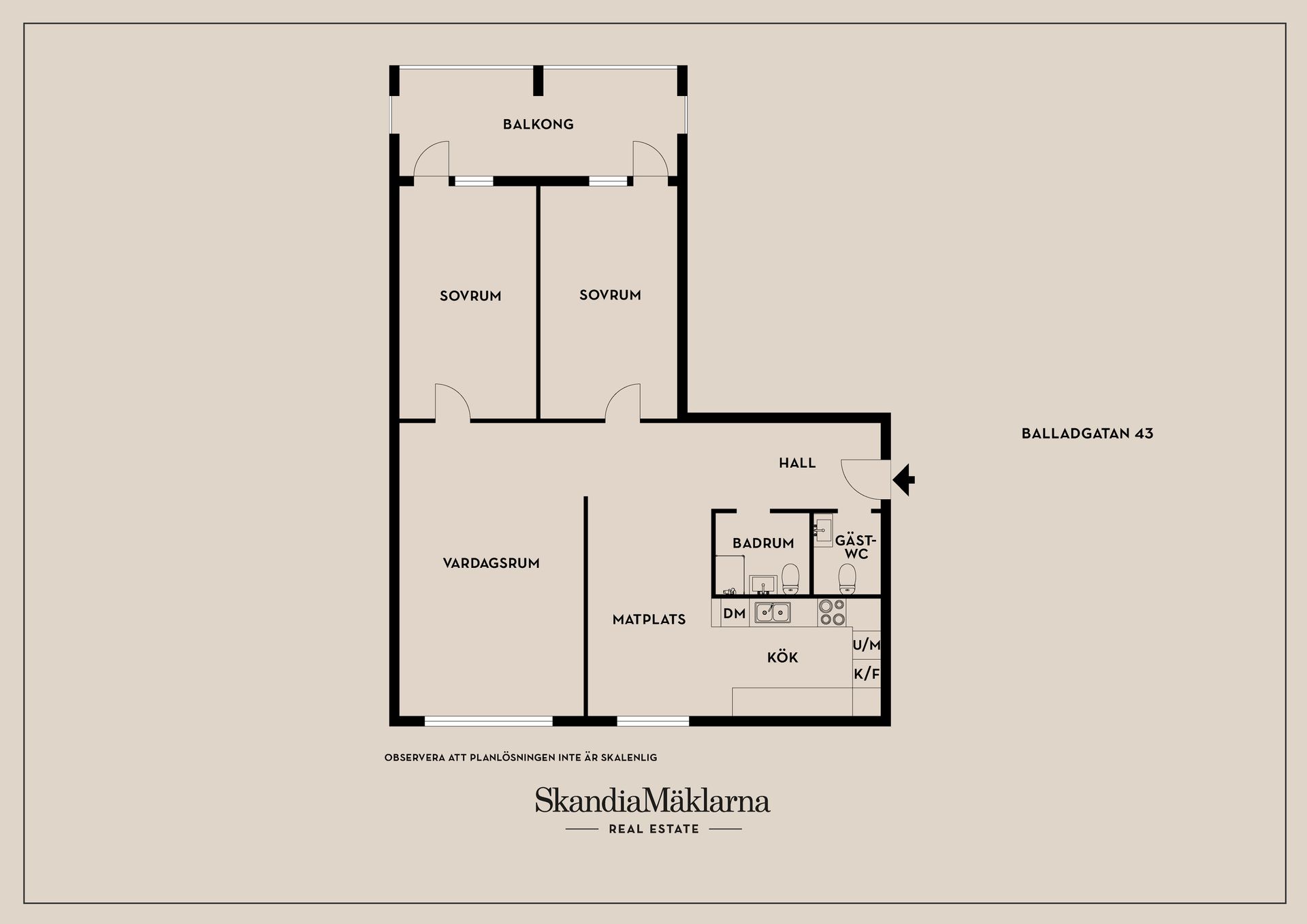 Bostadsrätt, Balladgatan 43, Almvik/Högaholm, Malmö
