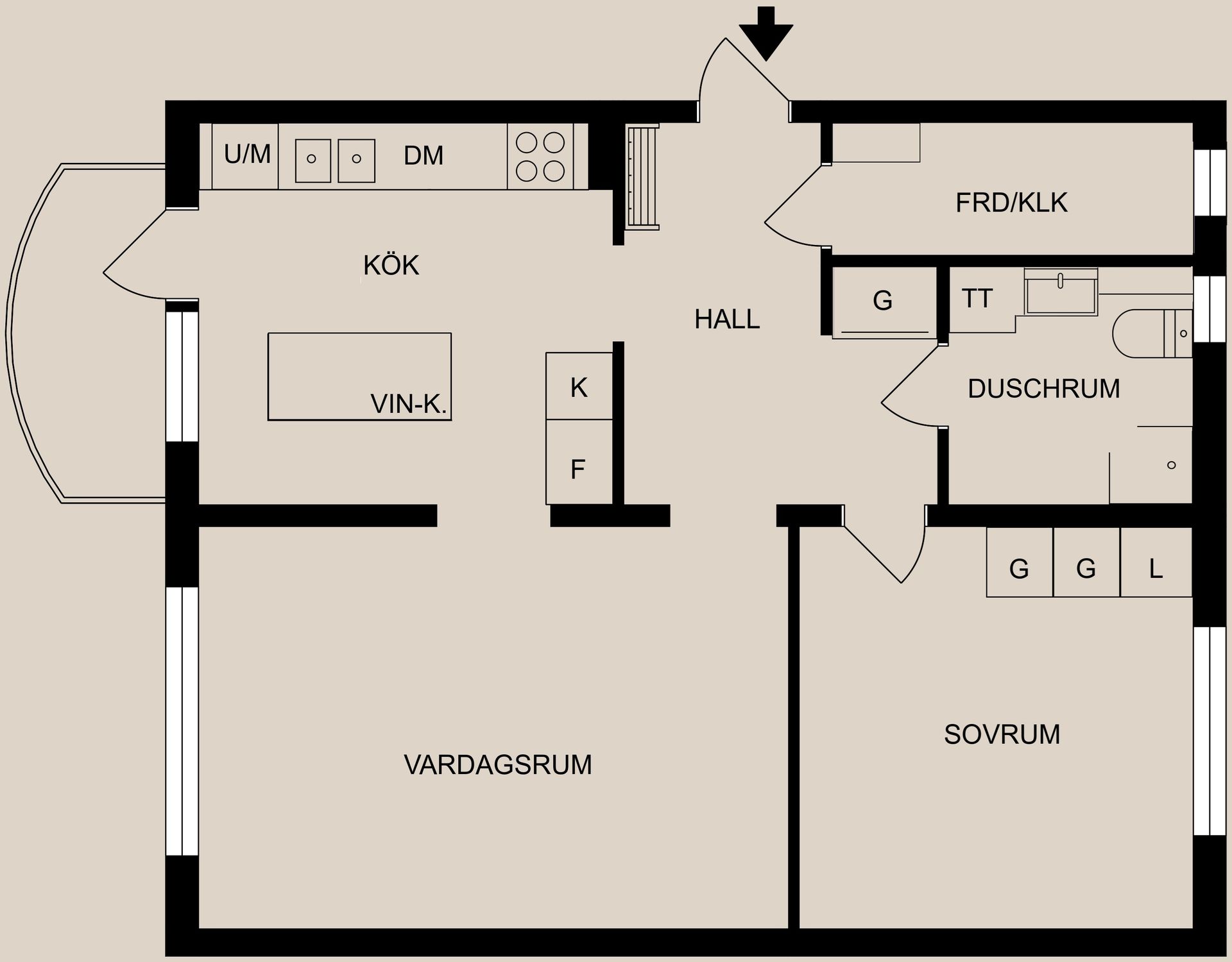 Bostadsrätt, Hyttvägen 7A, Centralt, Finspång