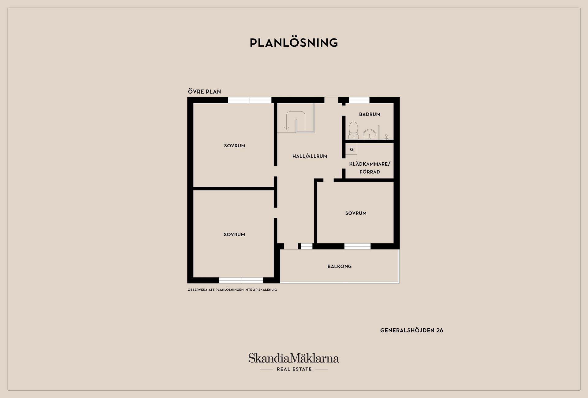 Radhus, Generalshöjden 26, Malmköping, Flen