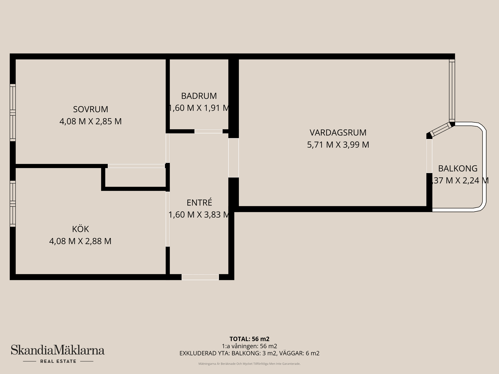 Bostadsrätt, Tredalagatan 15C, Östermalm, Kristianstad