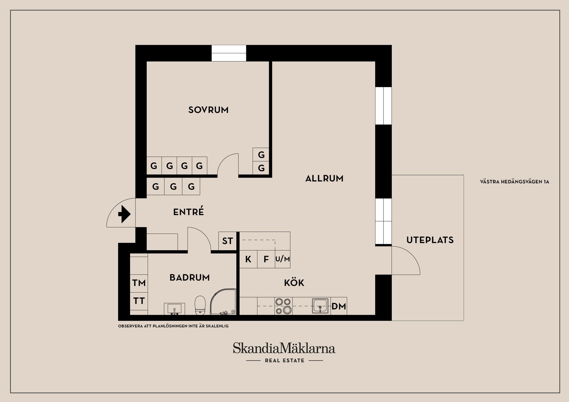 Bostadsrätt, Västra Hedängsvägen 1A, Bollebygd