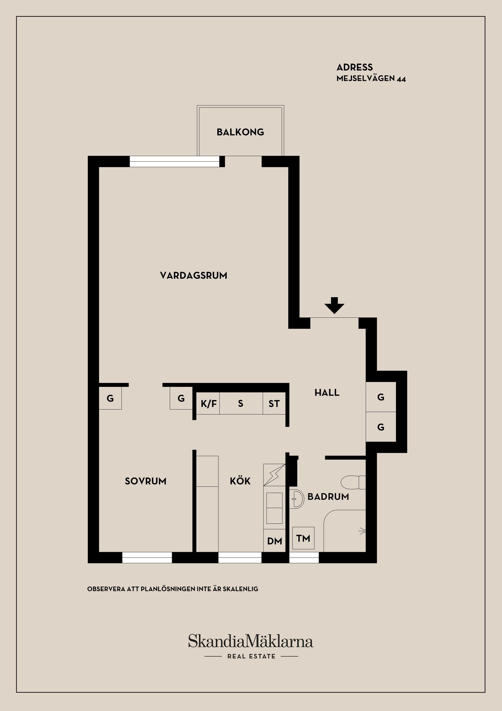 Bostadsrätt, Mejselvägen 44, Telefonplan / Hökmossen, Stockholm