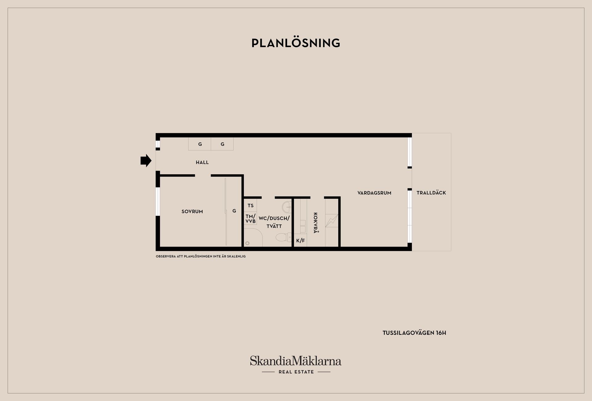 Radhus, Tussilagovägen 16H, Dälderna, Skövde