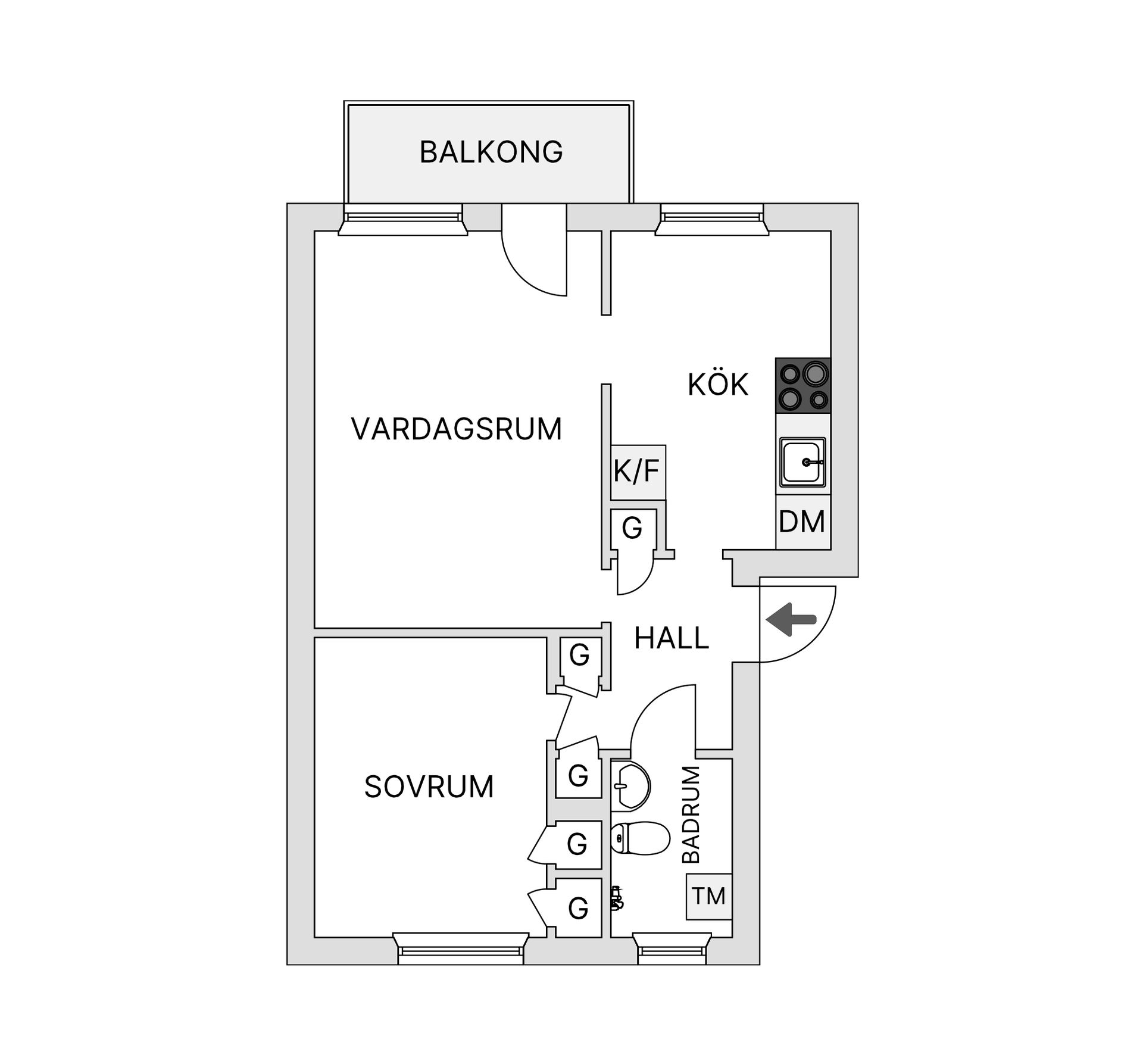 Bostadsrätt, Kallforsvägen 34, Bandhagen, Stockholm