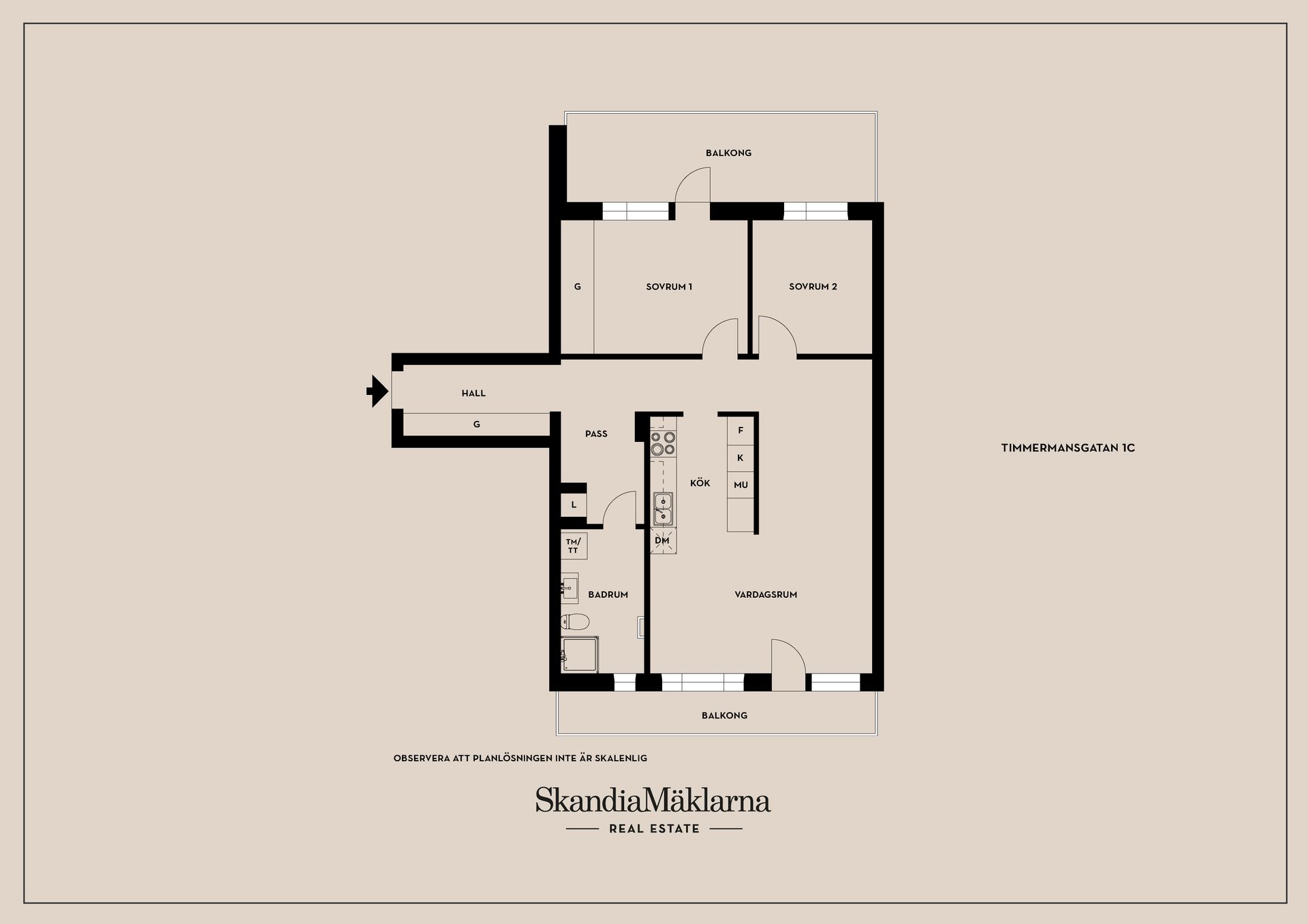 Bostadsrätt, Timmermansgatan 1C, Övre Vasastaden, Linköping