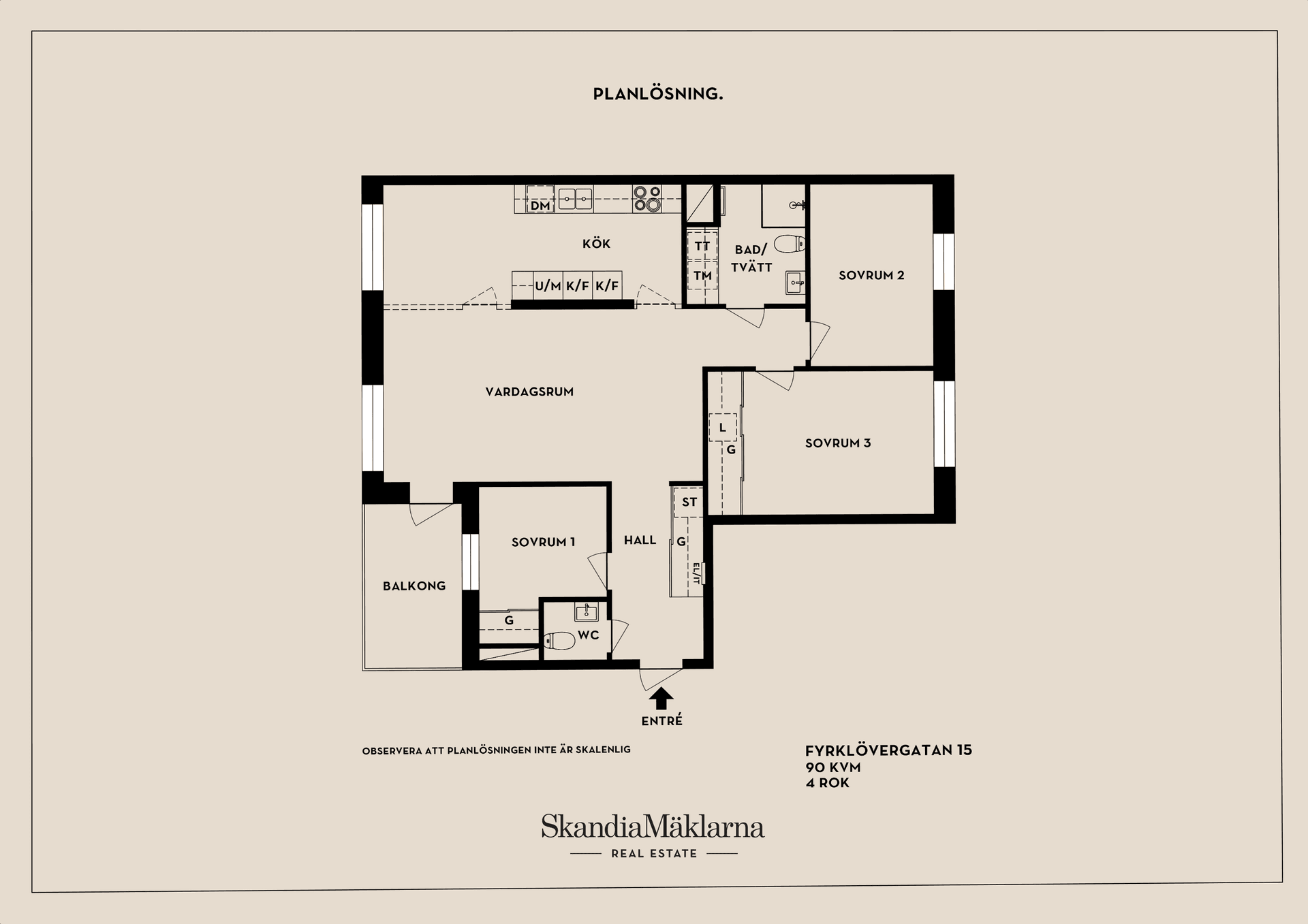 Bostadsrätt, Fyrklövergatan 15, Centrala Väsby, Upplands Väsby