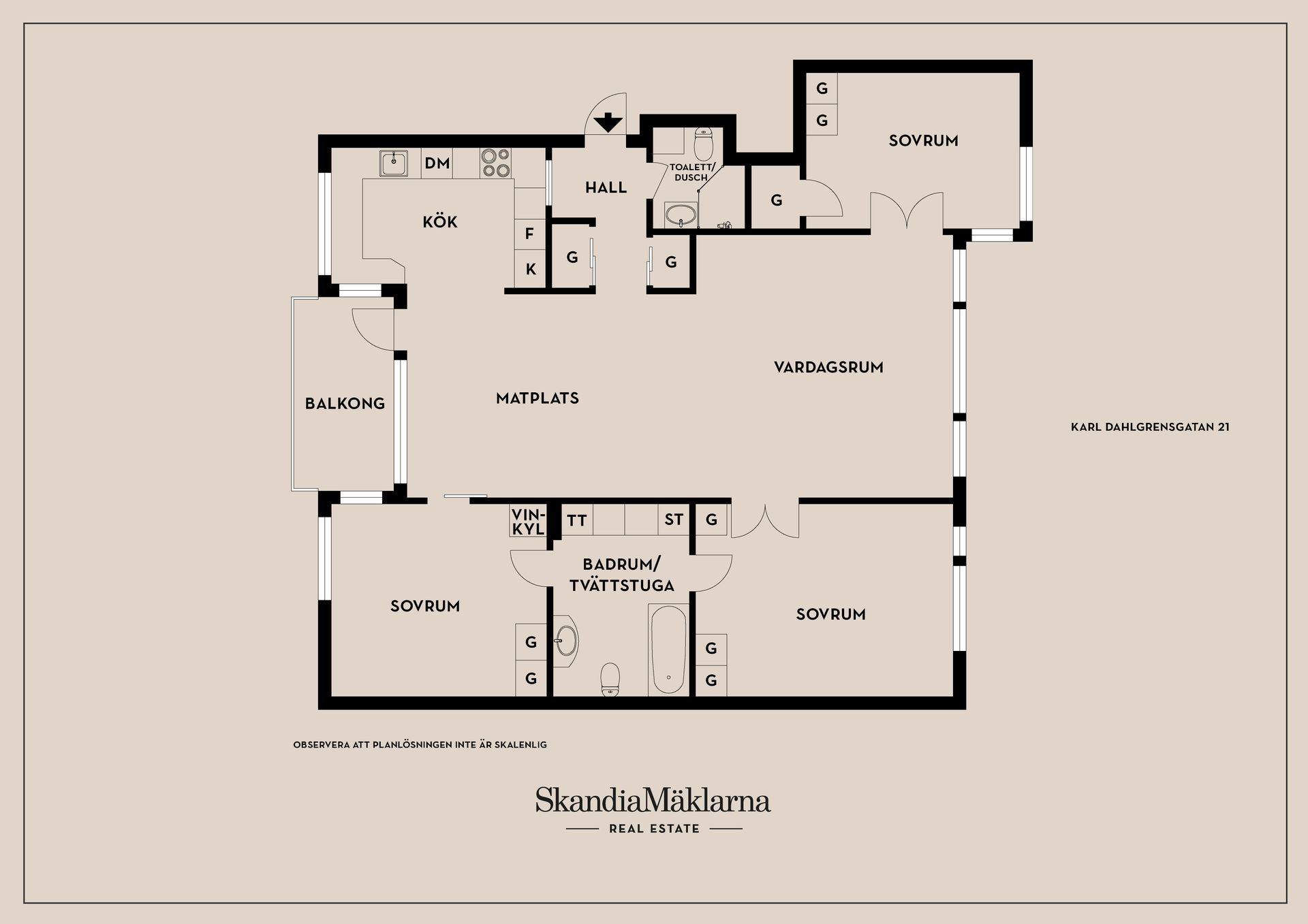 Bostadsrätt, Karl Dahlgrensgatan 21, Kanberget, Linköping