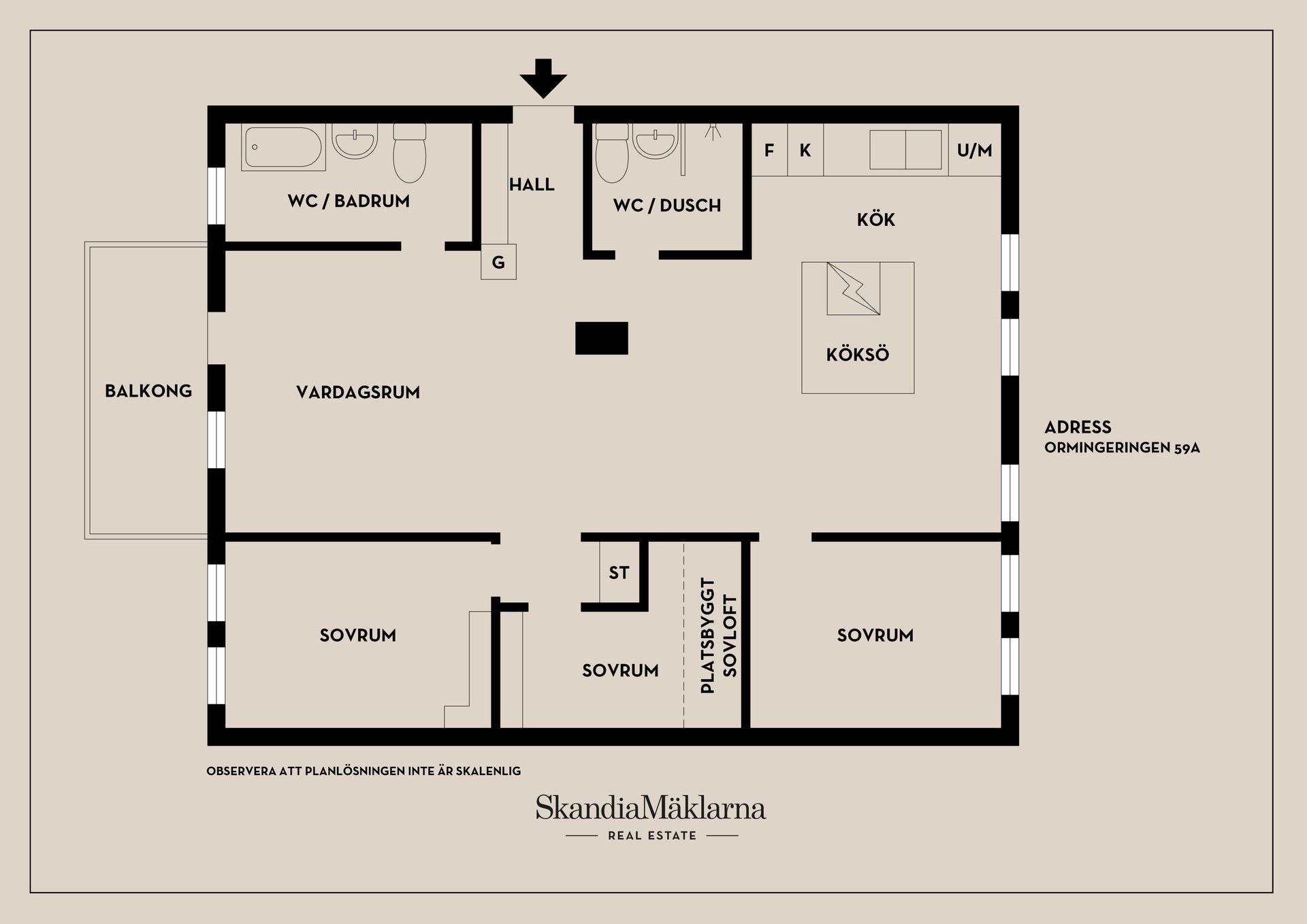 Bostadsrätt, Ormingeringen 59A, Västra Orminge, Nacka