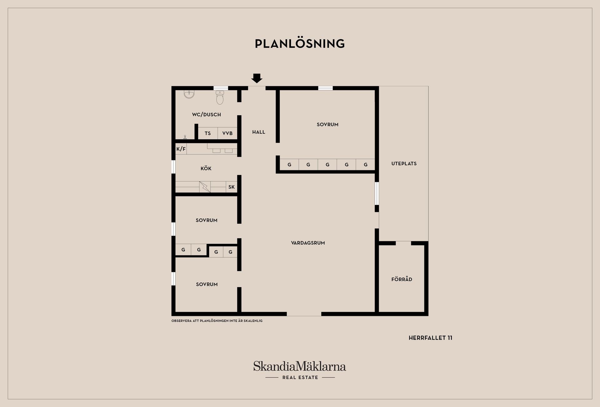 Bostadsrätt, Herrfallet 11, Herrfallet, Eskilstuna
