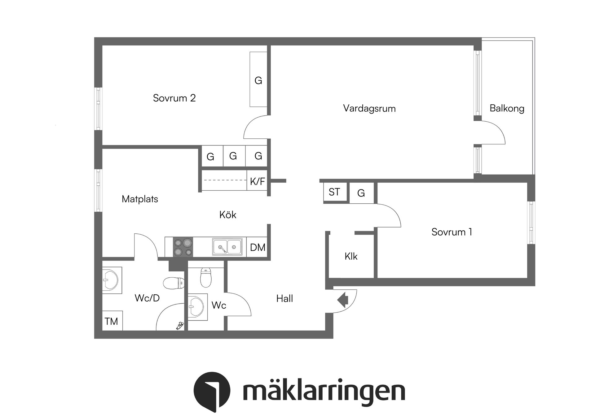 Bostadsrätt, Badhusgatan 3C, Centrum, Enköping