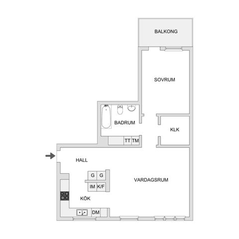Bostadsrätt, Ågesta broväg 64, 4 tr, Farsta, Stockholm
