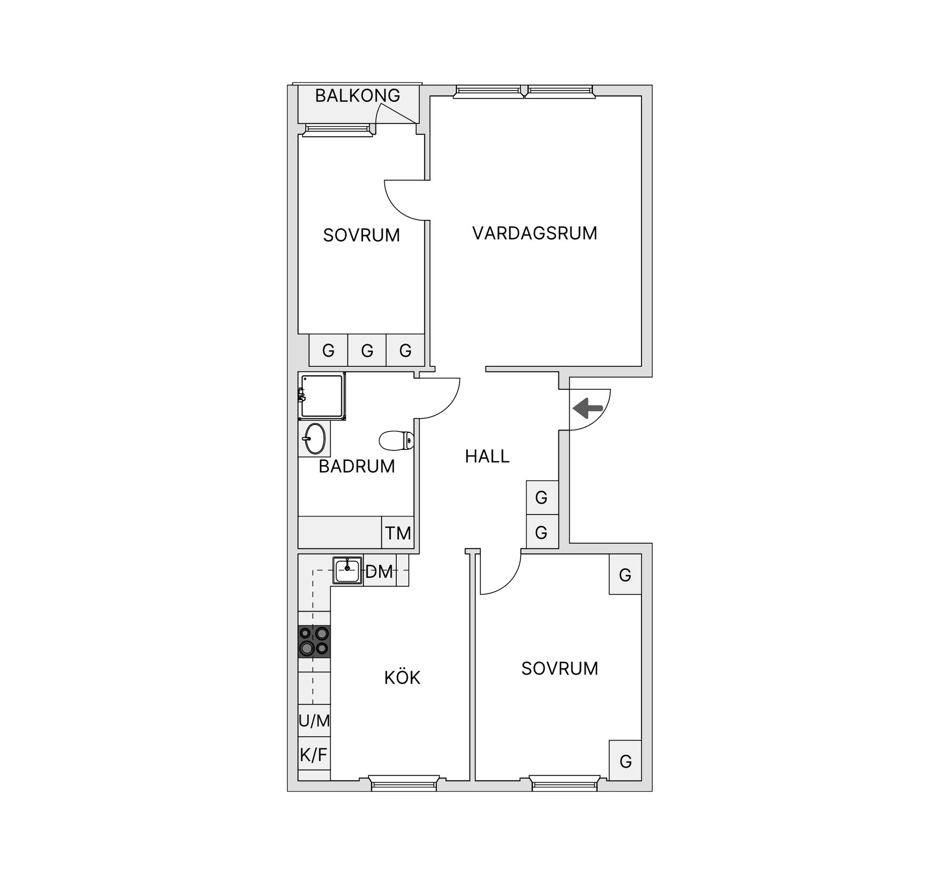 Bostadsrätt, Tullgatan 29B, Centrala Östersund, Östersund