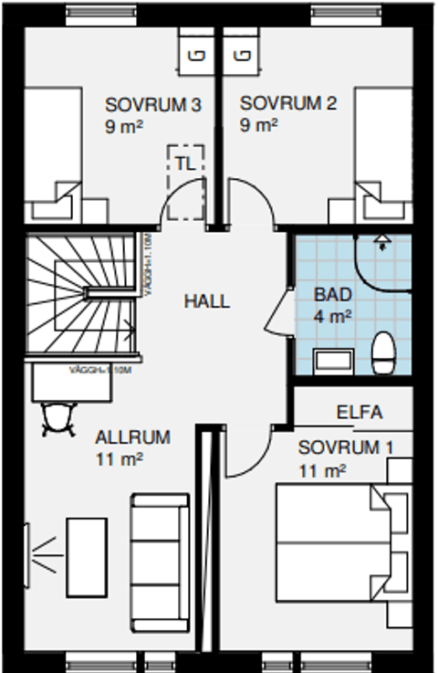 Radhus, Torsvägen 174B, Kolmården - Krokek, Norrköping