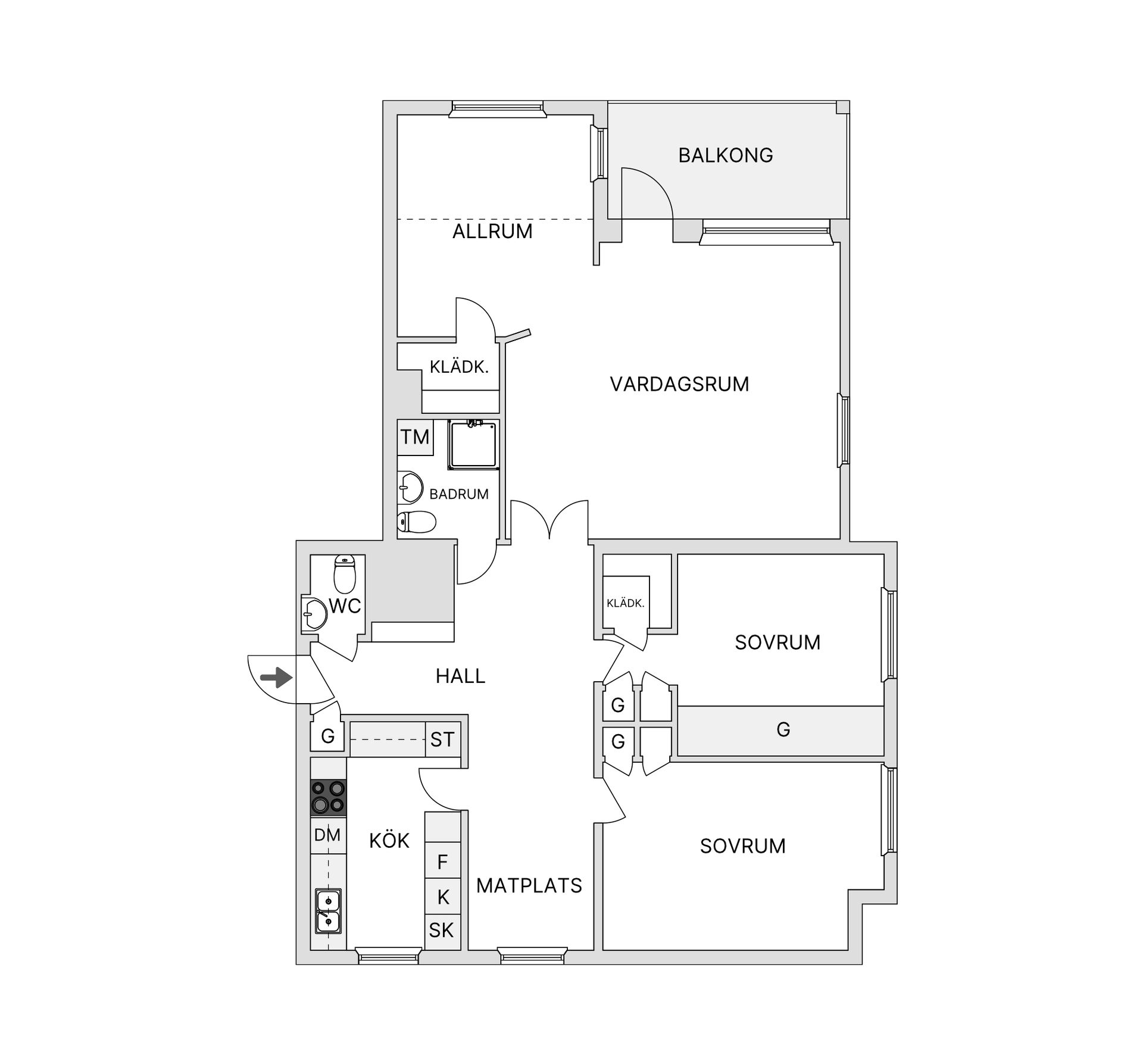 Bostadsrätt, Sadelmakaregatan 7, Söder, Kristianstad