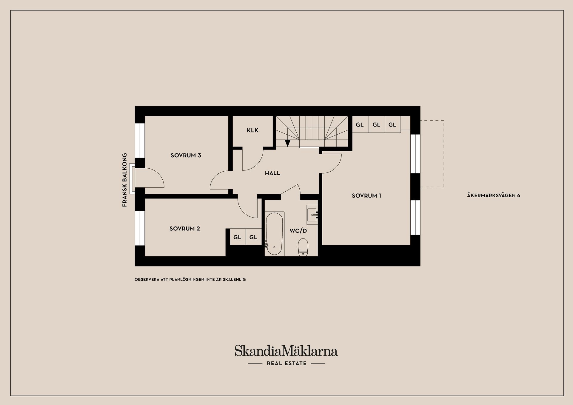 Radhus, Åkermarksvägen 6, Stockfallet, Karlstad