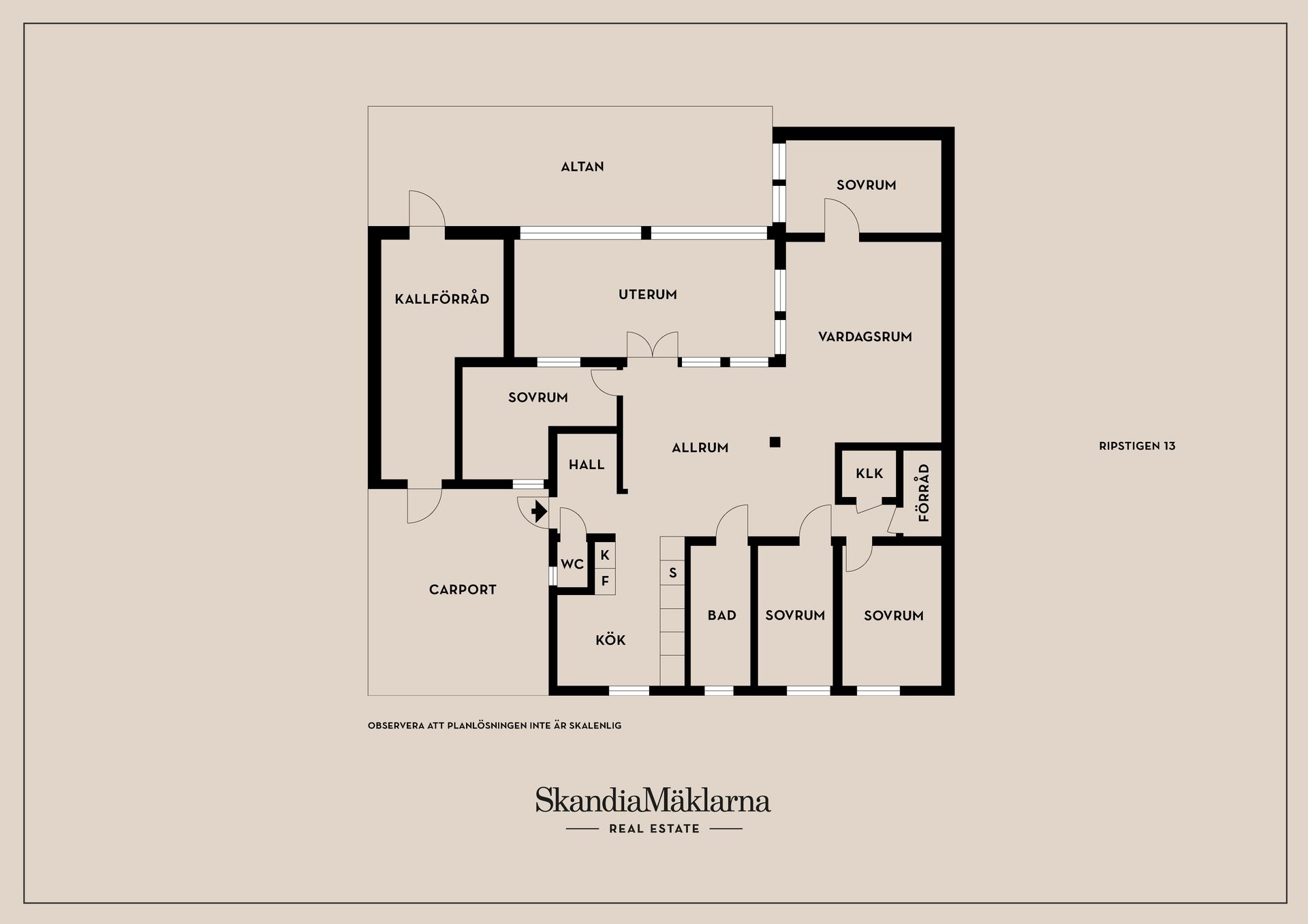 Villa, Ripstigen 13, Norra Kroppkärr, Karlstad