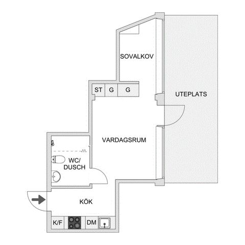 Bostadsrätt, Russinvägen 75, Hökarängen, Stockholm