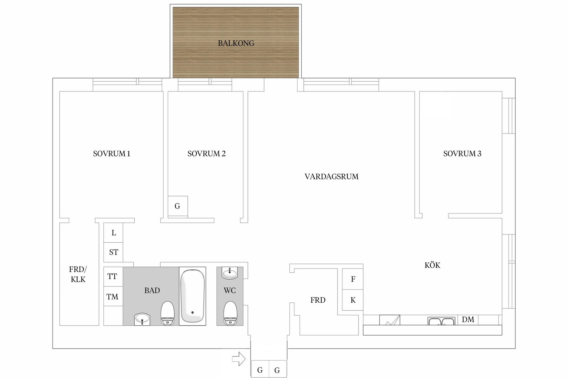 Bostadsrätt, Karlsbodavägen 40, vån 5, Bromma - Mariehäll, Stockholm