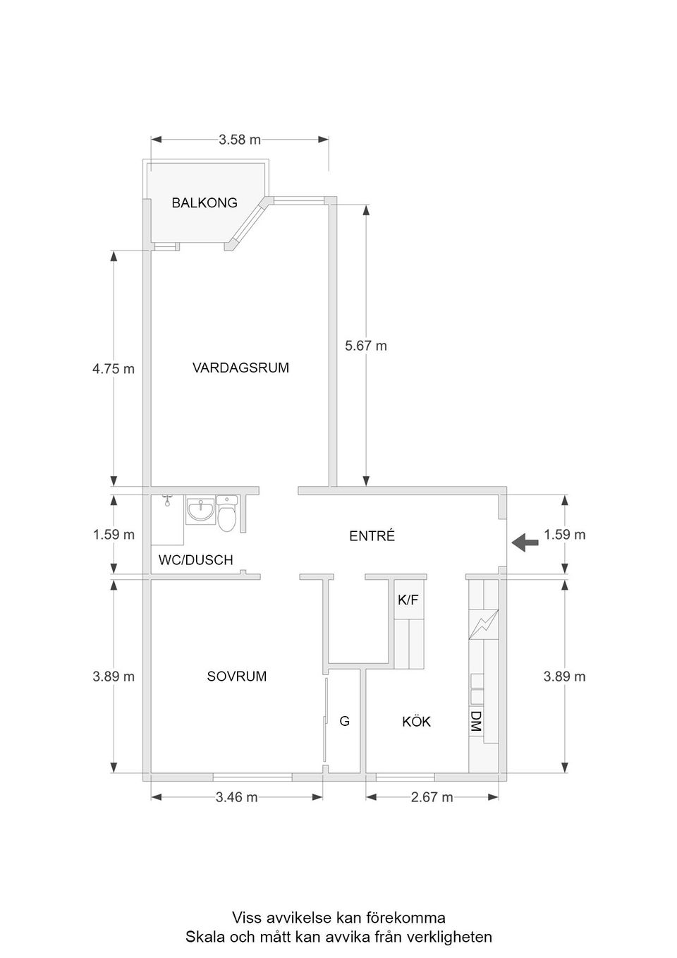 Bostadsrätt, Kagagatan 1, Gottfridsberg, Linköping