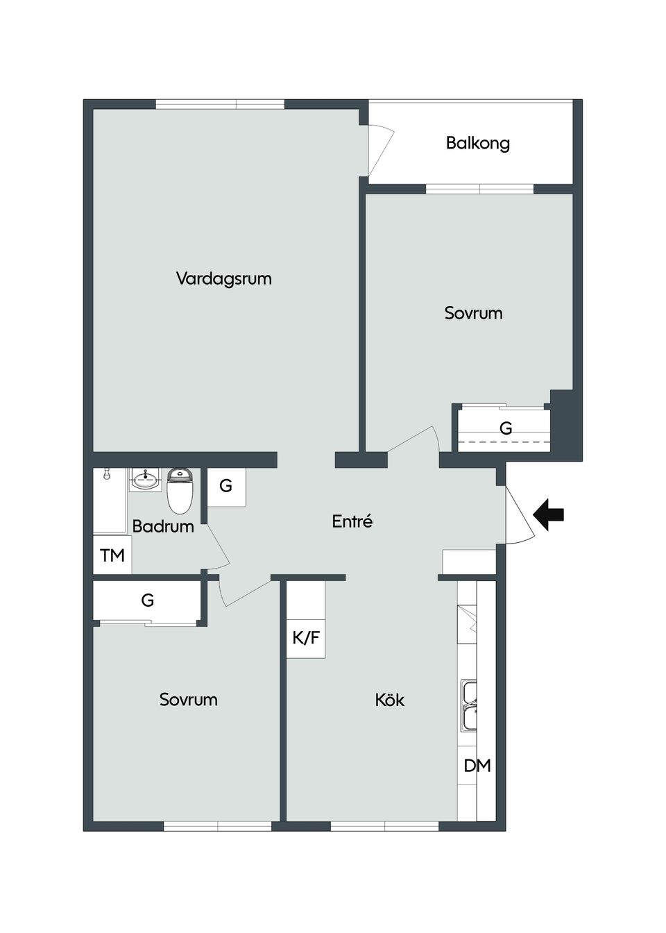 Bostadsrätt, Nygårdsvägen 18D, Kristianstad