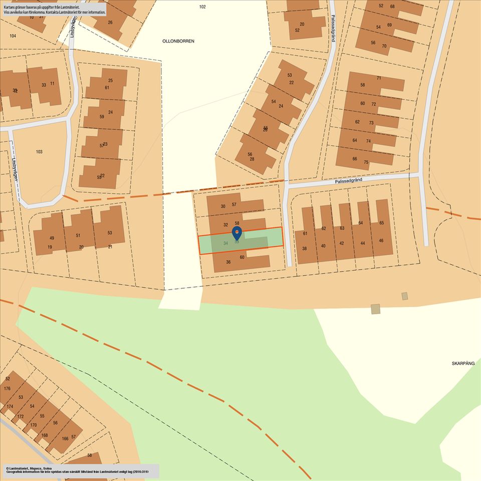 Radhus, Palissadgränd 34, Skarpäng, Täby