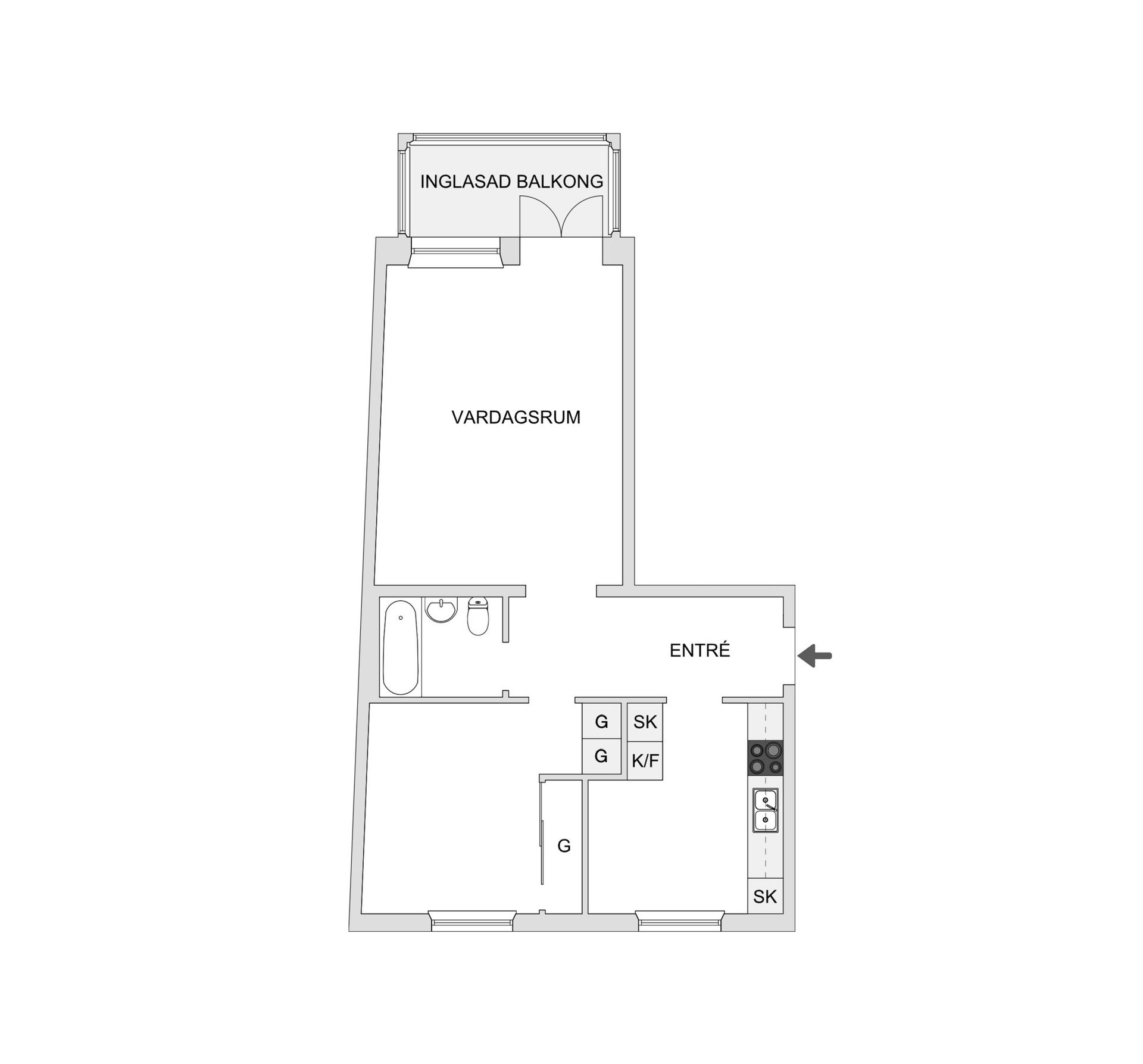 Bostadsrätt, Nolhagagatan 57, Sjöbo, Borås