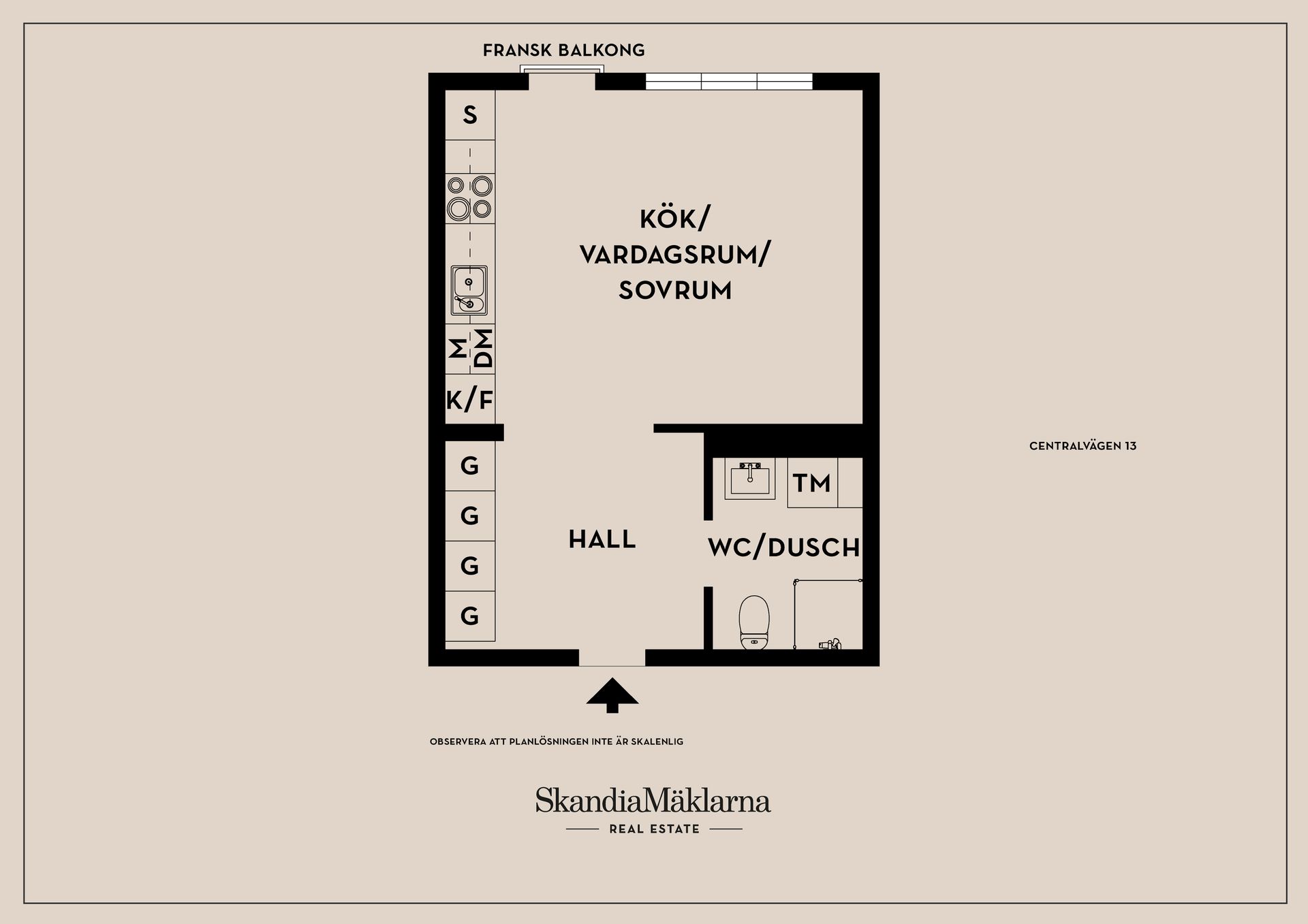 Bostadsrätt, Centralvägen 13, Centrala Huddinge, Huddinge