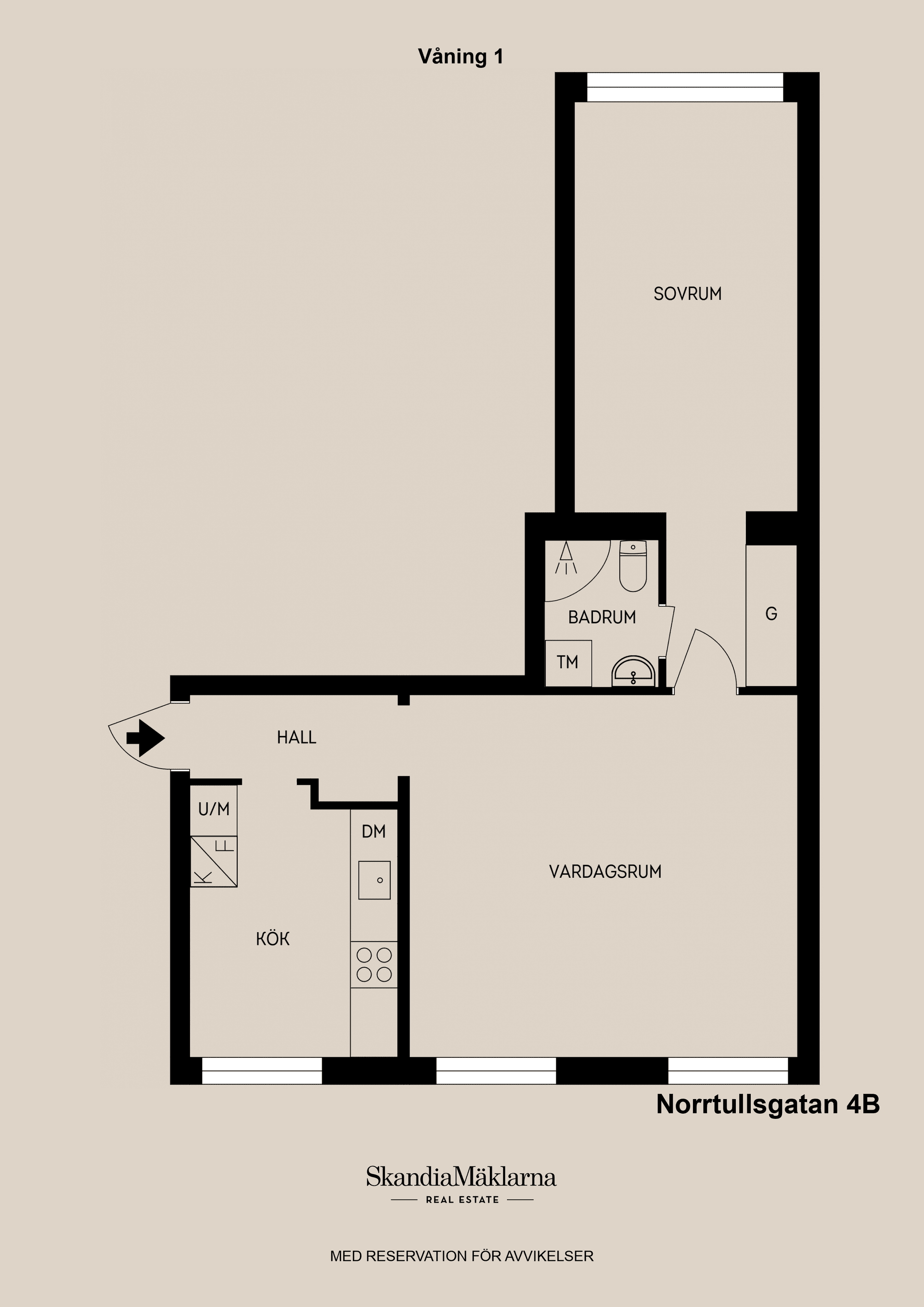 Bostadsrätt, Norrtullsgatan 4B, Centralt/ norr, Gävle