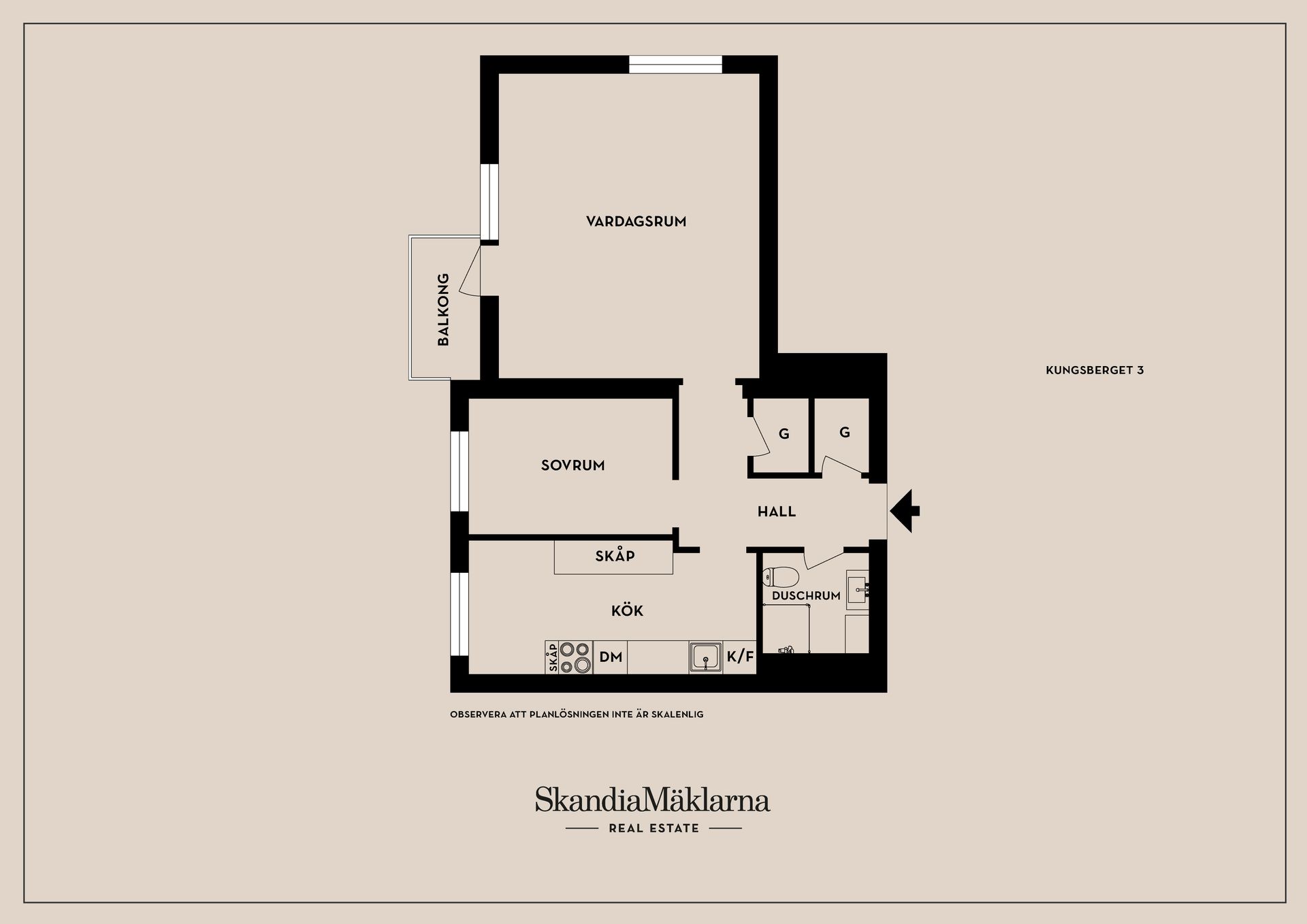 Bostadsrätt, Kungsberget 3, Kungsberget, Linköping