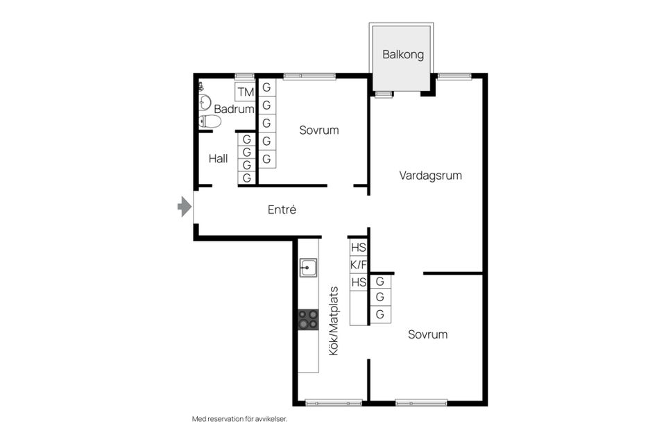 Bostadsrätt, Baldersvägen 21B, Haga, Sundsvall