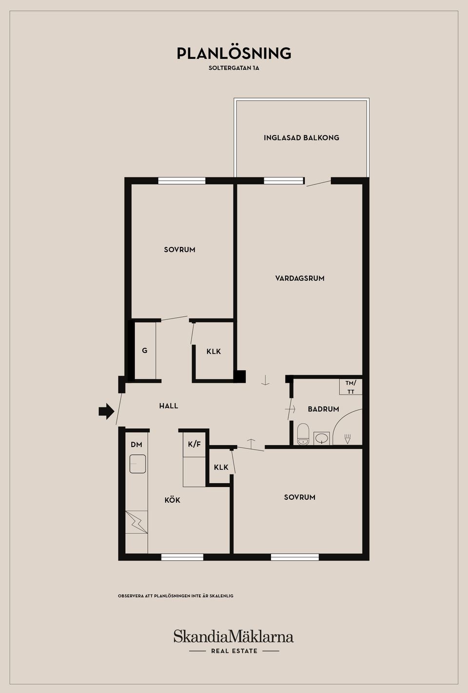 Bostadsrätt, Soltergatan 1A, Västervång, Ystad