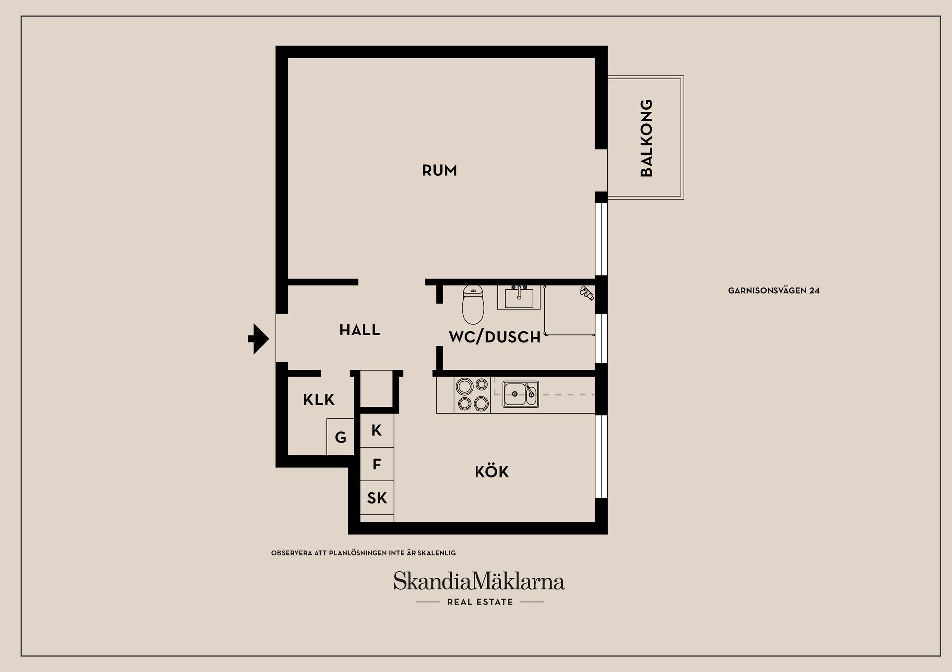 Bostadsrätt, Garnisonsvägen 24, Ekkällan, Linköping