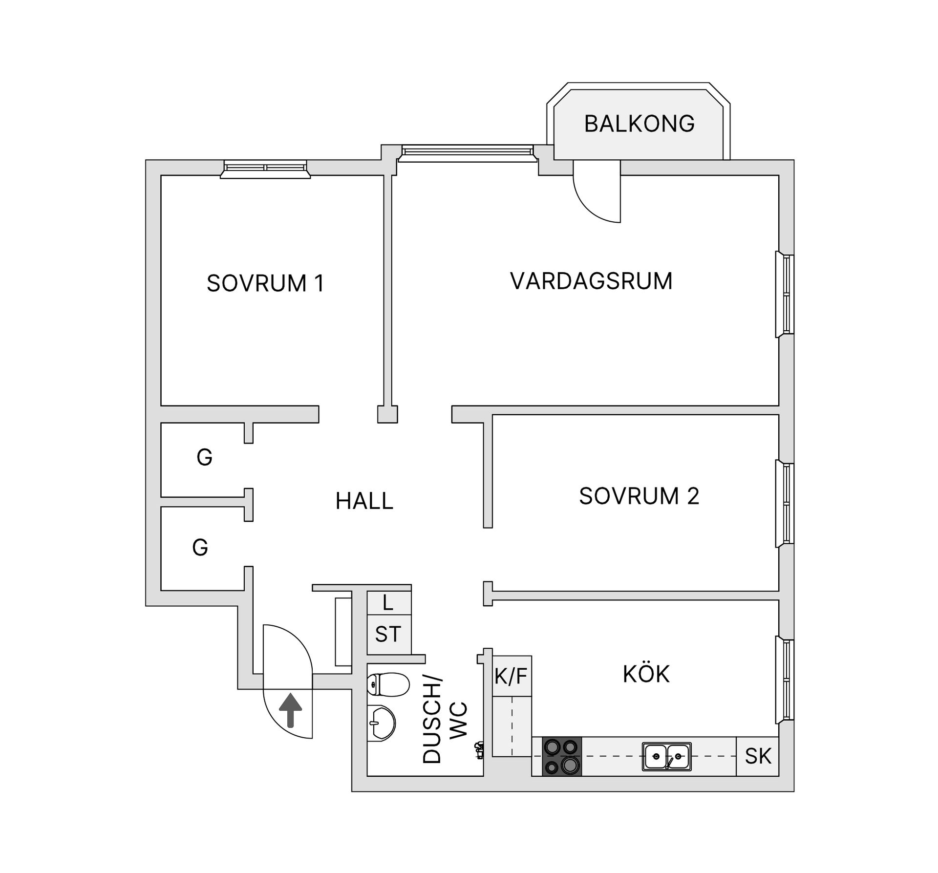 Bostadsrätt, Finntorpsvägen 8, vån 6, Finntorp, Nacka