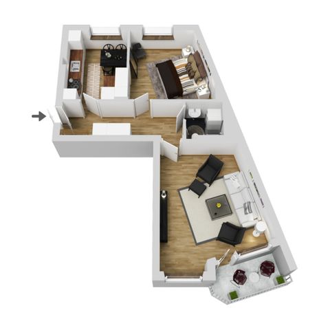 Bostadsrätt, Harabergsgatan 3B, Centralt, Ljungby