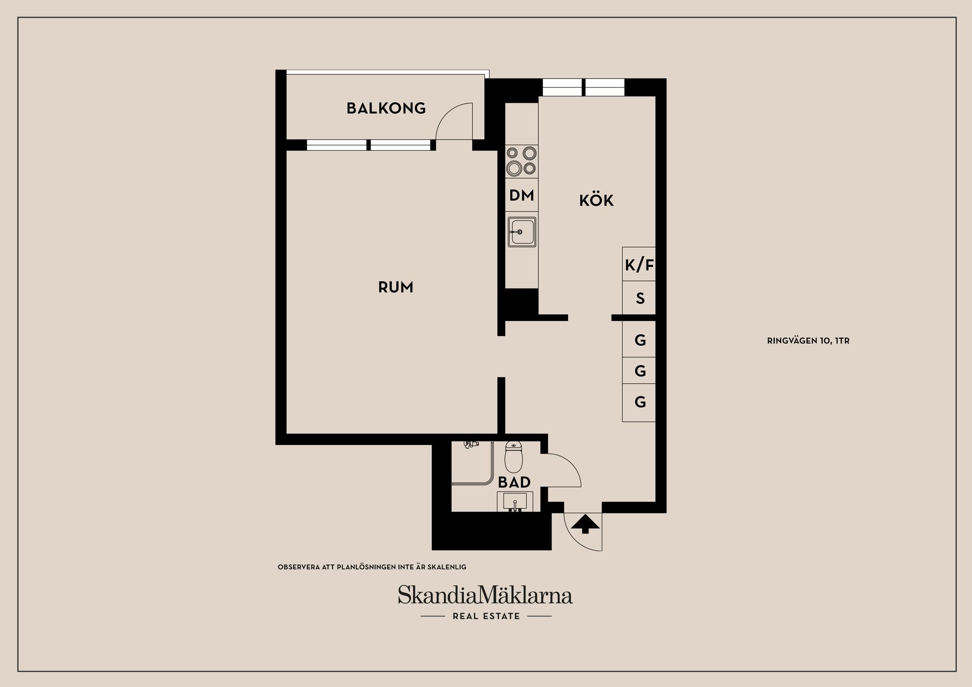 Bostadsrätt, Ringvägen 10, 1tr, Centrum - Kungsängen, Upplands-Bro