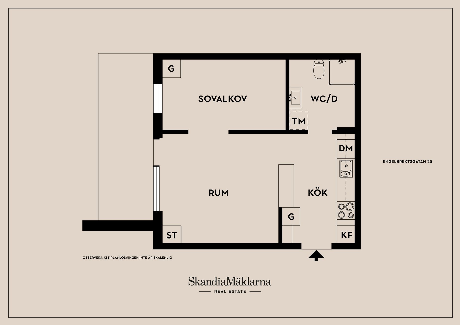 Bostadsrätt, Engelbrektsgatan 25, Centralt/Vasastaden, Linköping