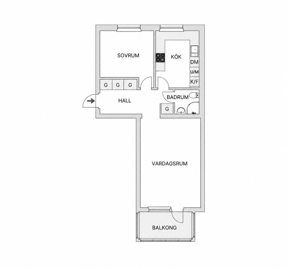 Bostadsrätt, Parkgatan 3B, Parkstaden, Borås